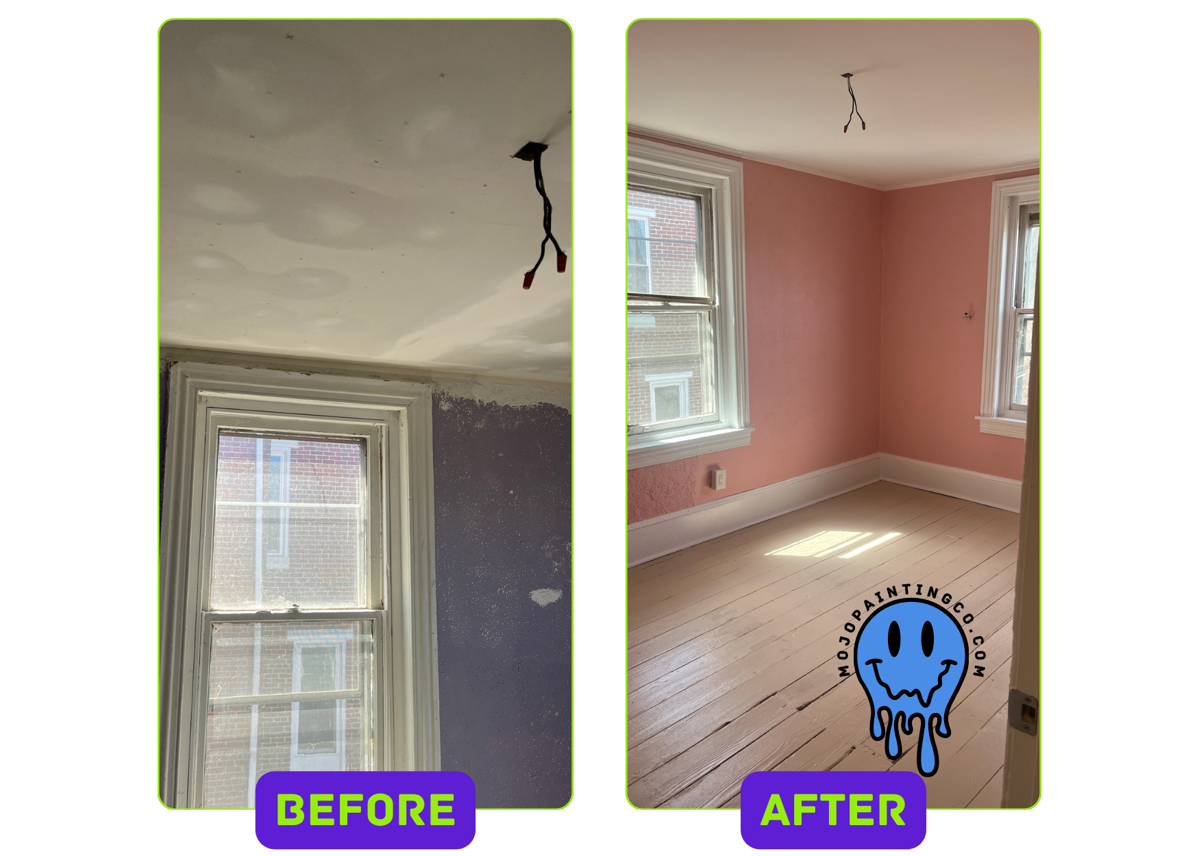 Before and after painting bedroom best painters near pottstown PA