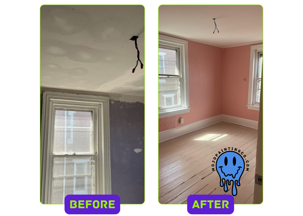 Before and after painting bedroom best painters near pottstown PA